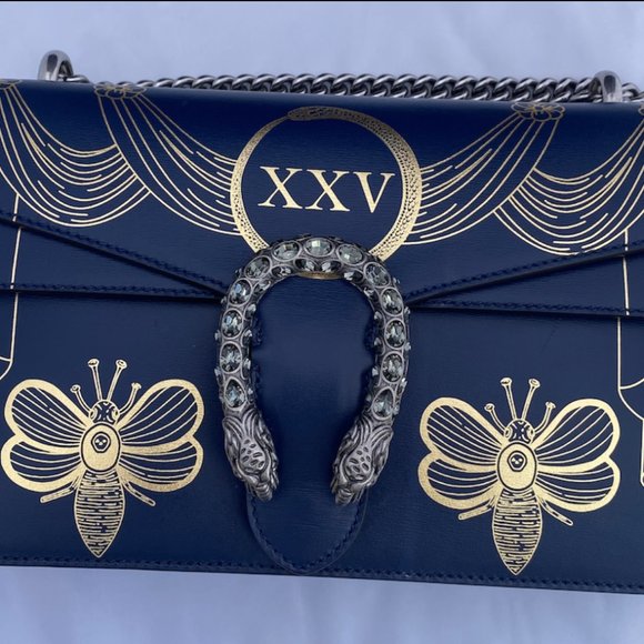 Gucci Dionysus Hand Painted Shoulder Bag in Blue - Picture 2 of 14